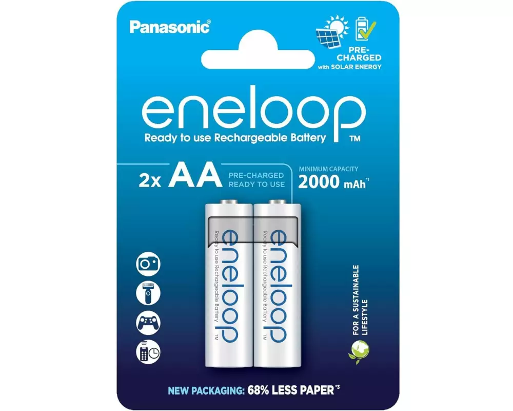 Panasonic Eneloop 2000 mAh, 2 Stück