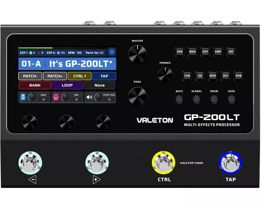 Valeton GP-200 lT Gitarren-Multieffektgerät mit Looper und Drumcomputer