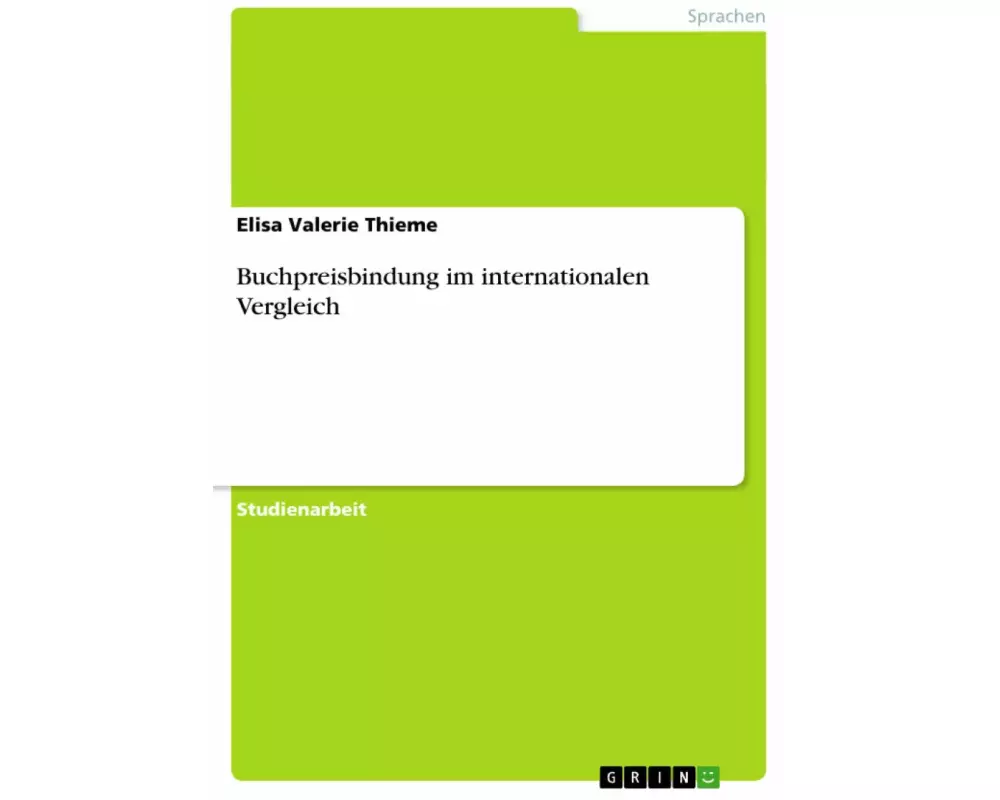 Buchpreisbindung im internationalen Vergleich