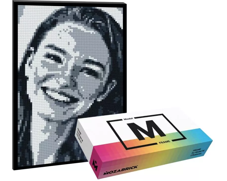 Mozabrick Rahmen für Klemmbausteine Mosaik, M Schwarz