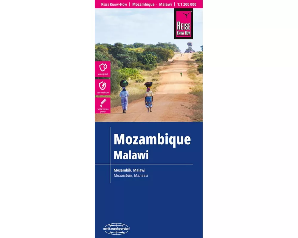 Reise Know-How Landkarte Mosambik, Malawi (1:1.200.000)