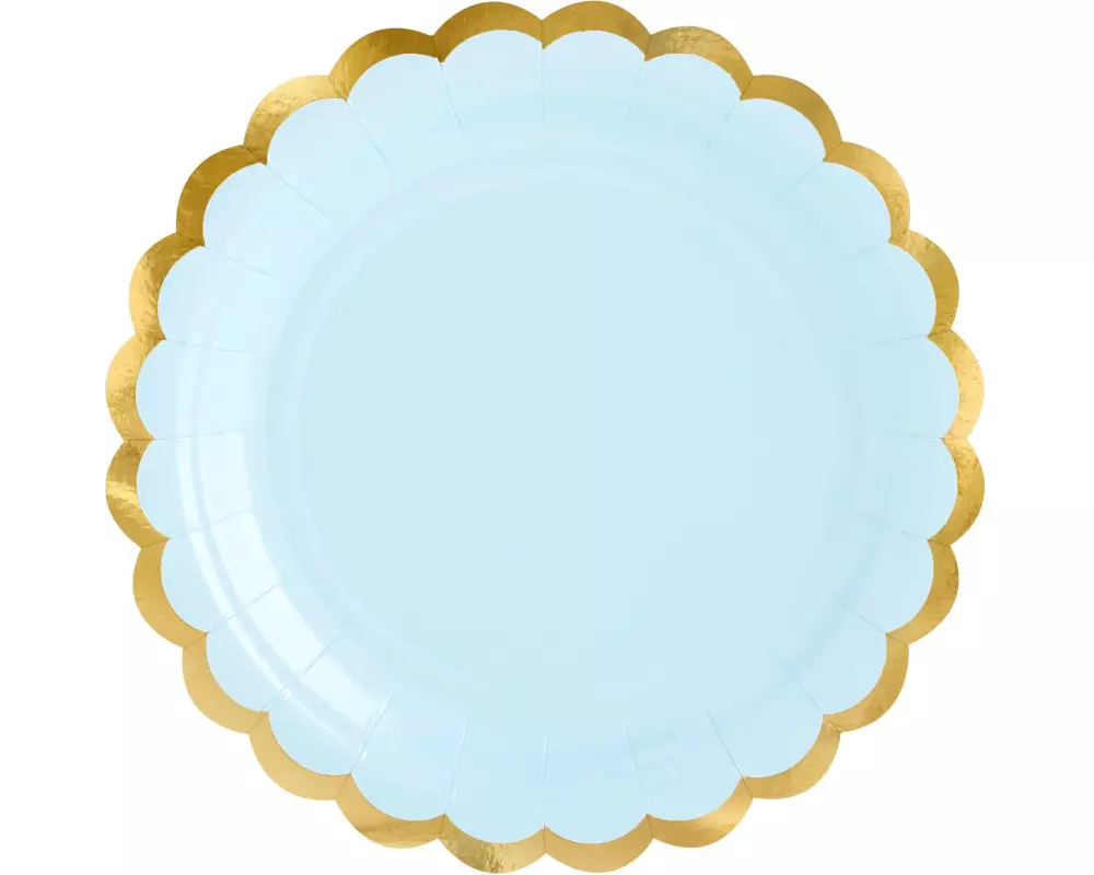 Partydeco Einwegteller Blau, 18 cm, 6 Stück