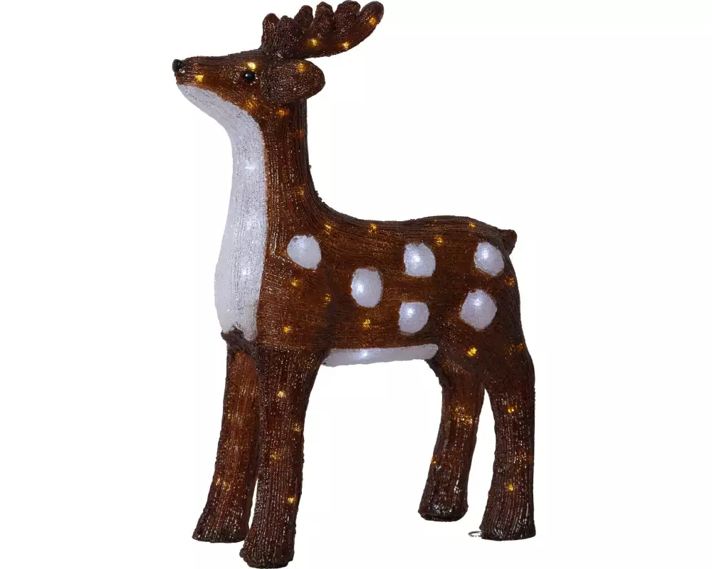 Star Trading LED-Figur Crystalo Reh, 65 cm, Braun