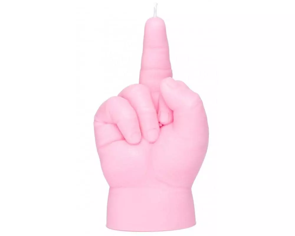 Mandatus Kerze Candle Hand Baby F*ck You, Rosa