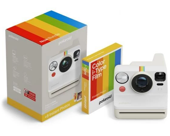 Polaroid Fotokamera Now Gen 3 + Color Film Bundle Weiss