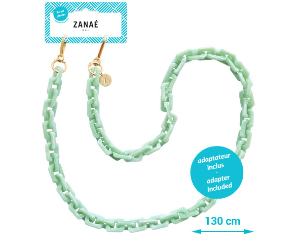 ZANAÉ Phone Necklace Matcha 18323 Cosy Capuccino green