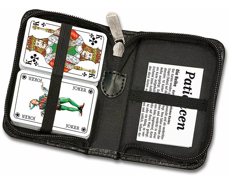 Patiencekarten im Reiseetui