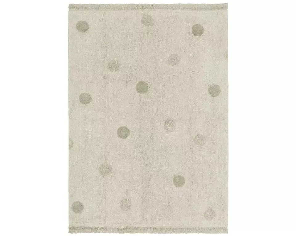 Lorena Canals Dekoteppich Hippy Dots Olive 160 x 120 cm