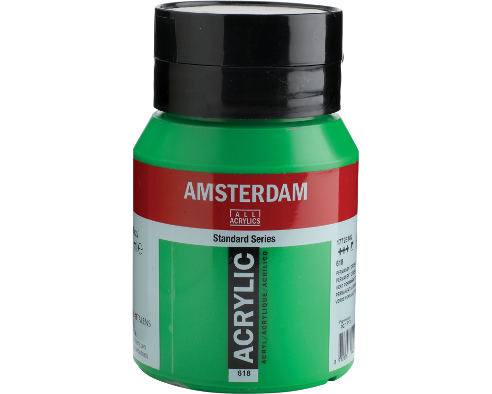 AMSTERDAM Acrylfarbe 500ml 17726182 Permanentgrün hell 618