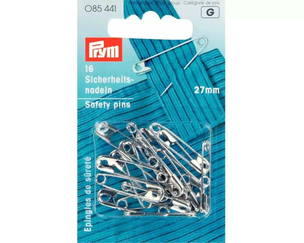 Prym Sicherheitsnadel Nr. 0, 27 mm, 16 Stück