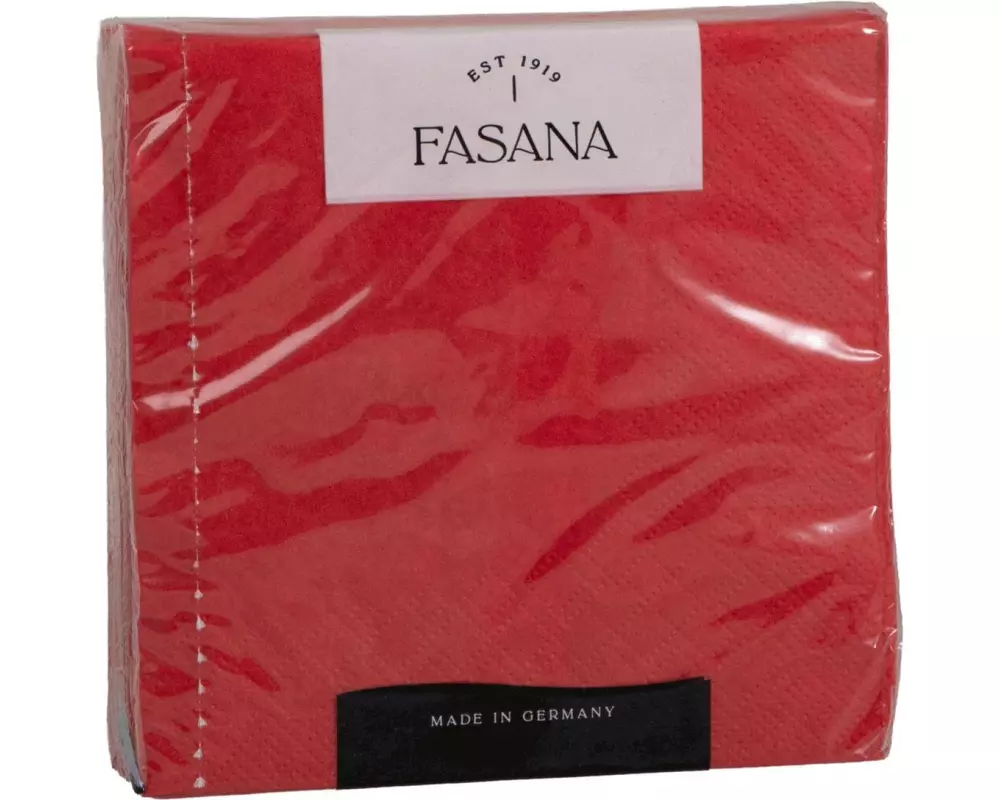 ELCO Cocktailservietten Uni, Rot, 24 x 24 cm, 20 Stück