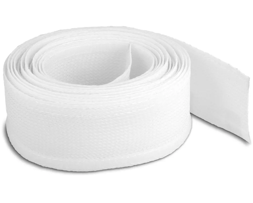 Delock Geflechtschlauch mit Klettverschluss 5 m x 19 mm Weiss