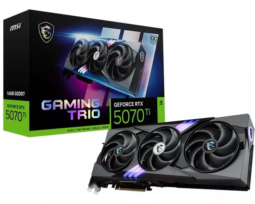 MSI Grafikkarte GeForce RTX 5070 Ti 16G GAMING TRIO OC