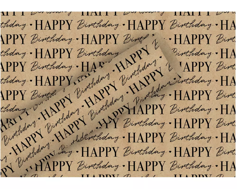 Braun + Company Geschenkpapier By Nature Graphic Birthday 2 m x 70 cm