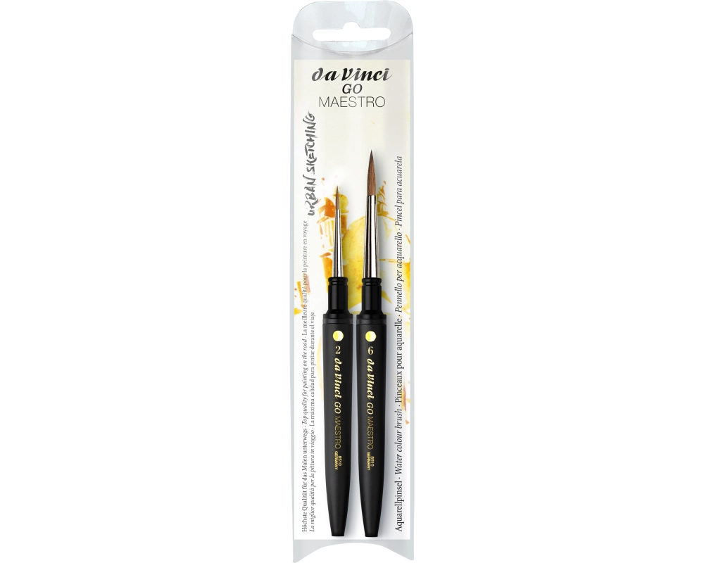 DA VINCI Künstlerpinsel-Set Go Maestro VA-4283_0 Grösse 2, Kolinsky 2 Stück
