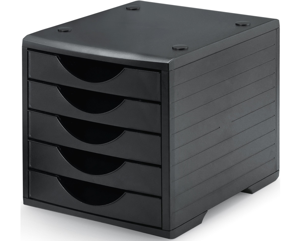 OFFICE WORLD Schubladenbox 14152300 5 Schubladen schwarz/schwarz