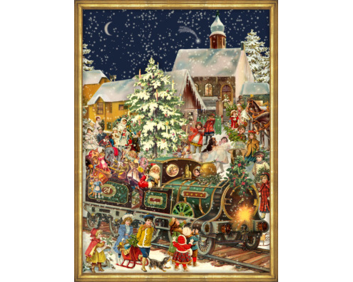 SELLMER Adventskalender RS765 Weihnachtszug 26,5x35cm