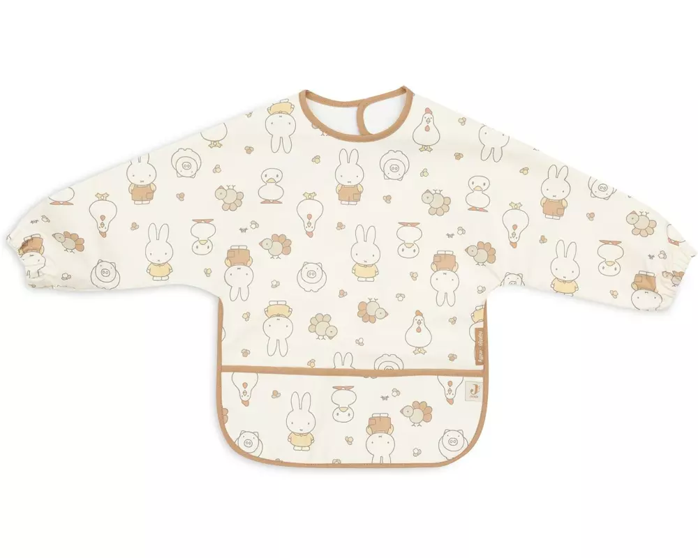 Jollein Ärmel-Lätzchen Wasserdicht – Miffy Family Farm 75 x 40 cm