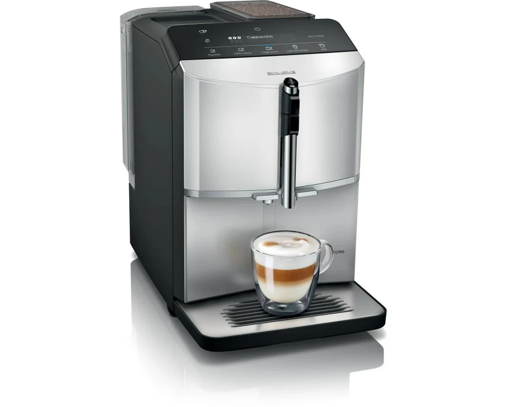 Siemens Kaffeevollautomat EQ 300 TF303E01 Schwarz, Silber