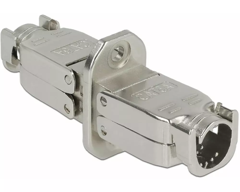 Delock Kupplung Cat.6A, STP geschirmt, werkzeugfrei, 1 Stück