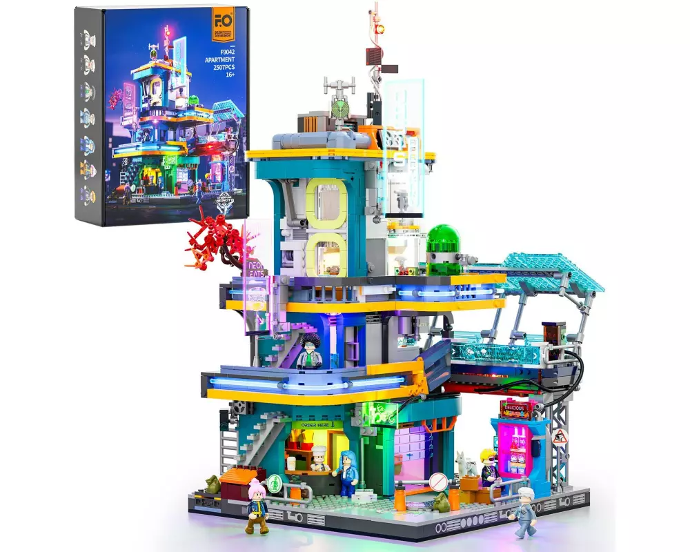 Lumibricks Wohnung Cyberpunk, 21 Lichtemissionspositionen