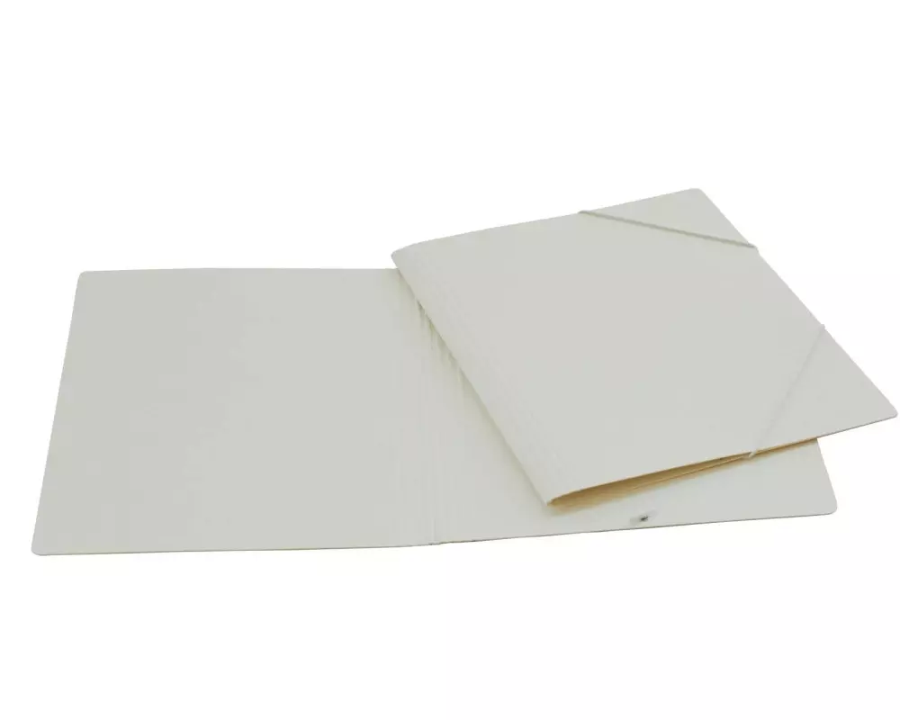 EROLA Gummibandmappe A4 Pressspan Weiss