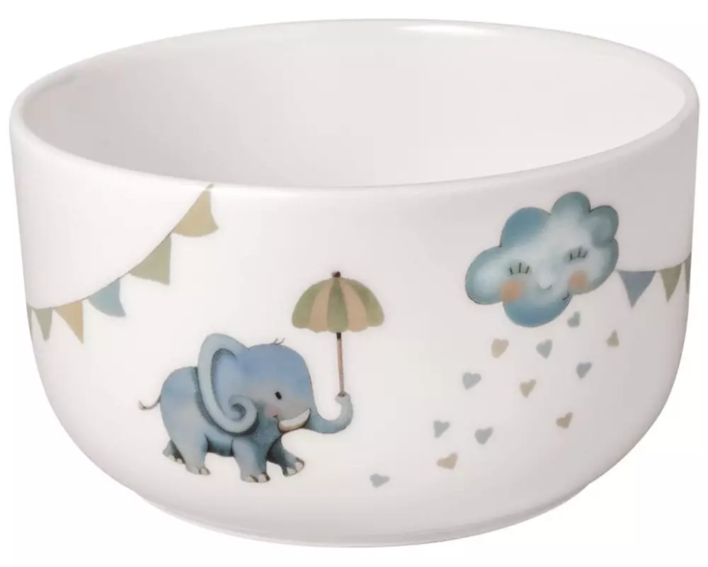 Villeroy & Boch Kinderschale Walk Elephant 440 ml, 6 Stück, Hellblau