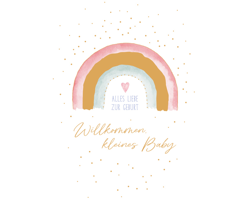 ABC Glückwunschkarte Baby B6 52654 Regenbogen