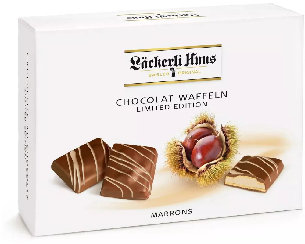 Läckerli Huus Chocolat-Waffeln Marrons 195 g