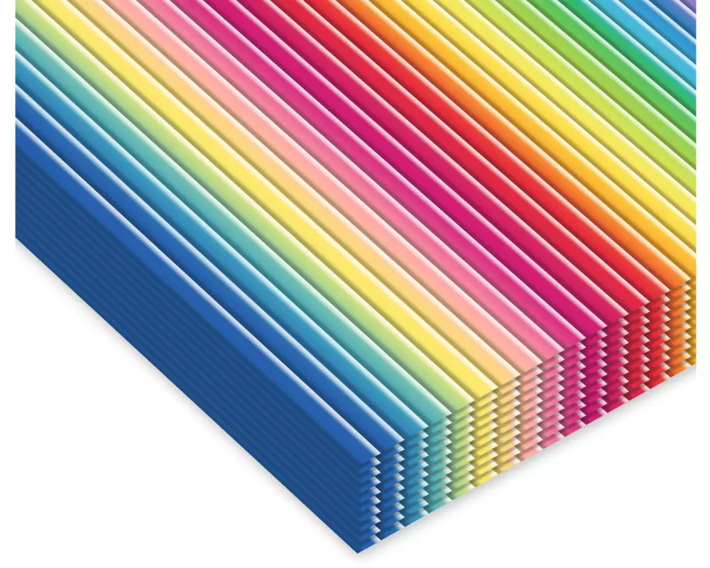 URSUS Wellpapier 50 x 70 cm 10 Stück, Regenbogenfarbig