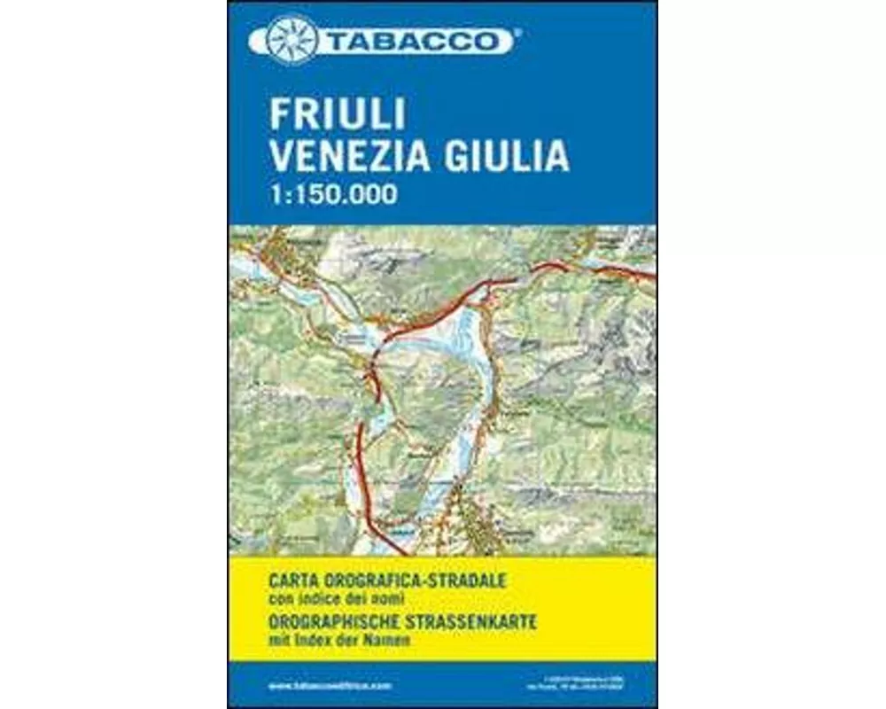 Tabacco Straßenkarte Friuli Venezia Giulia 1 : 150 000