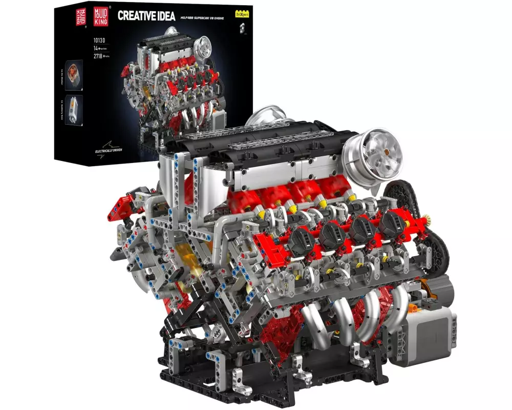 Mould King F488 Supercar V8 Motor Elektrisch