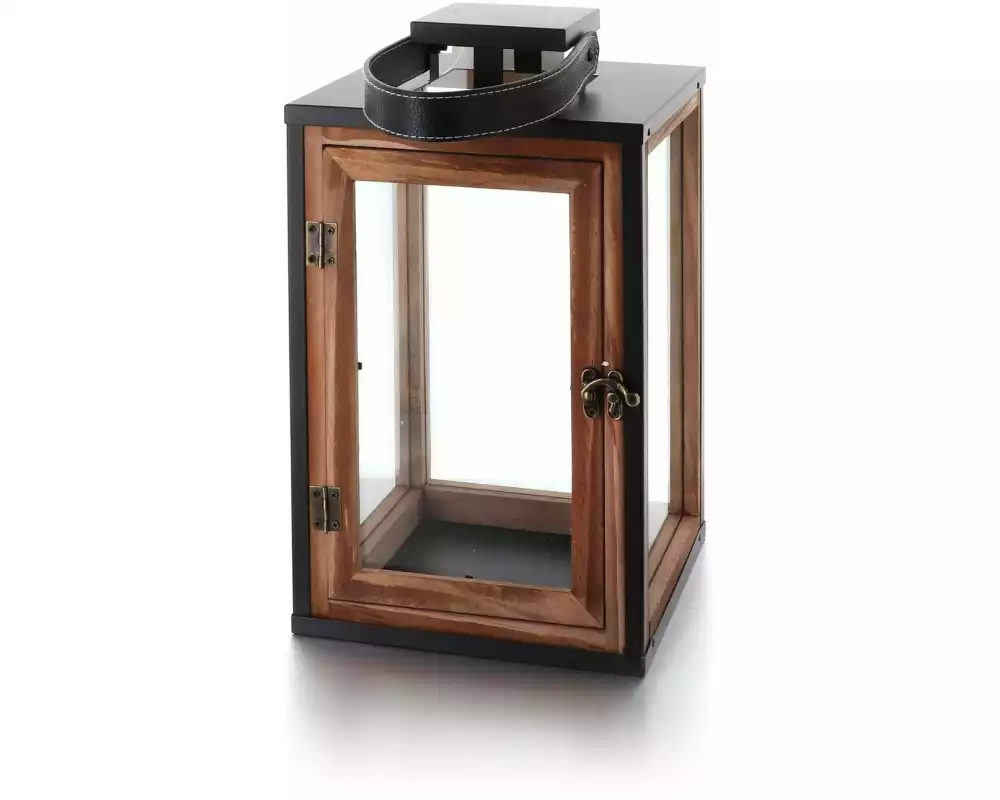 balthasar Laterne Umber 33 cm, Braun/Schwarz