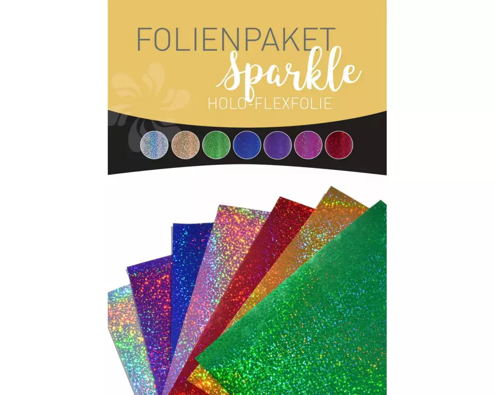 Stahls Aufbügelfolie Flex Set Sparkle Mehrfarbig