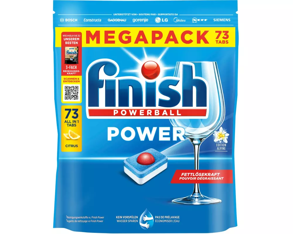Finish Maschinenspülmittel Power Megapack Citrus 73 Stück