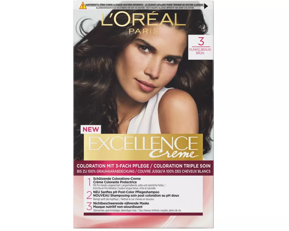 L'Oréal Paris Haarcoloration 3 Dunkelbraun 1 Stück