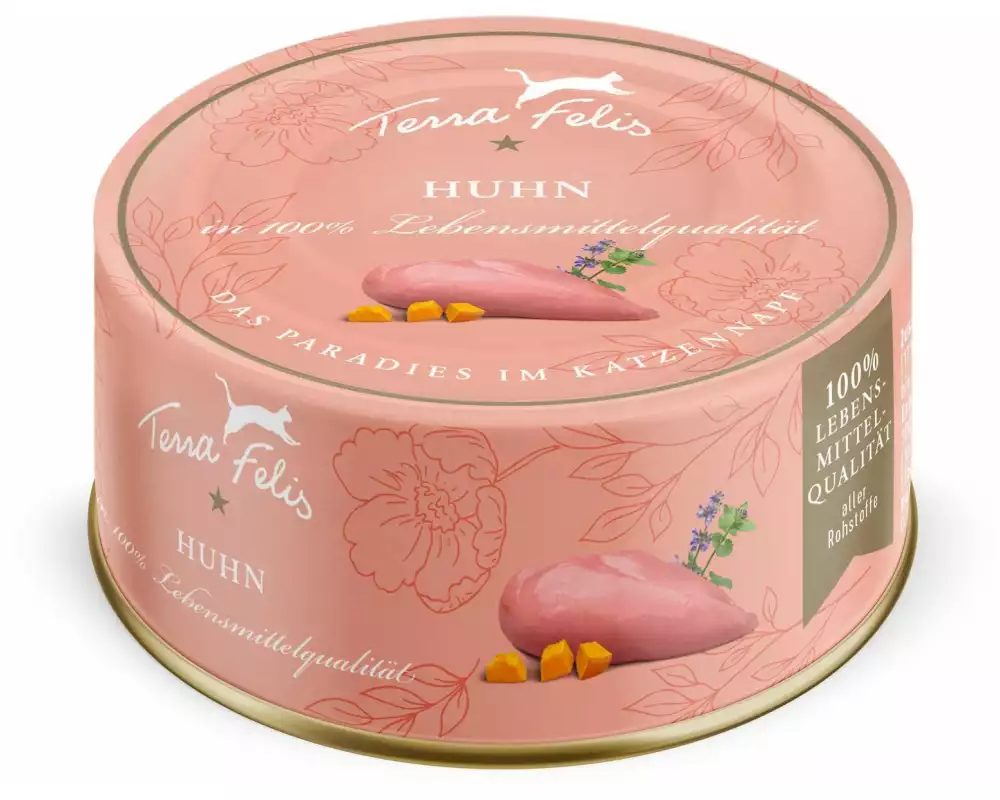 Terra Felis Nassfutter Adult getreidefrei mit Huhn, 80 g