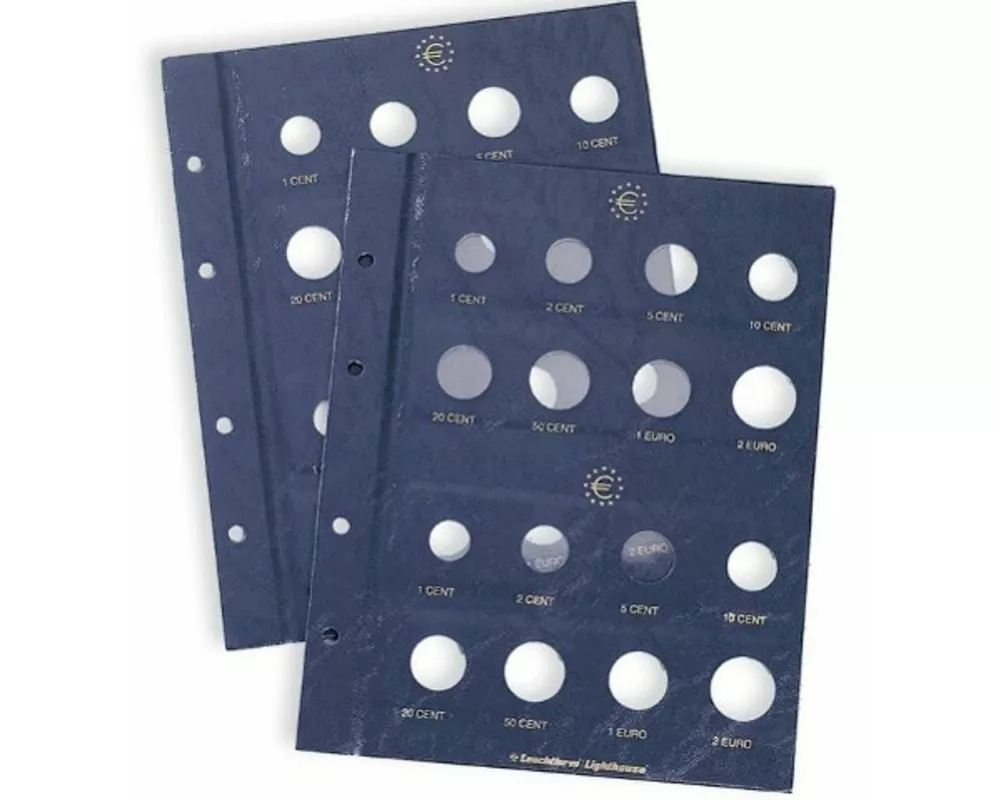 VISTA Ergänzungsblätter Blanko für VISTA Classic Euroalbum für Kursmünzensätze