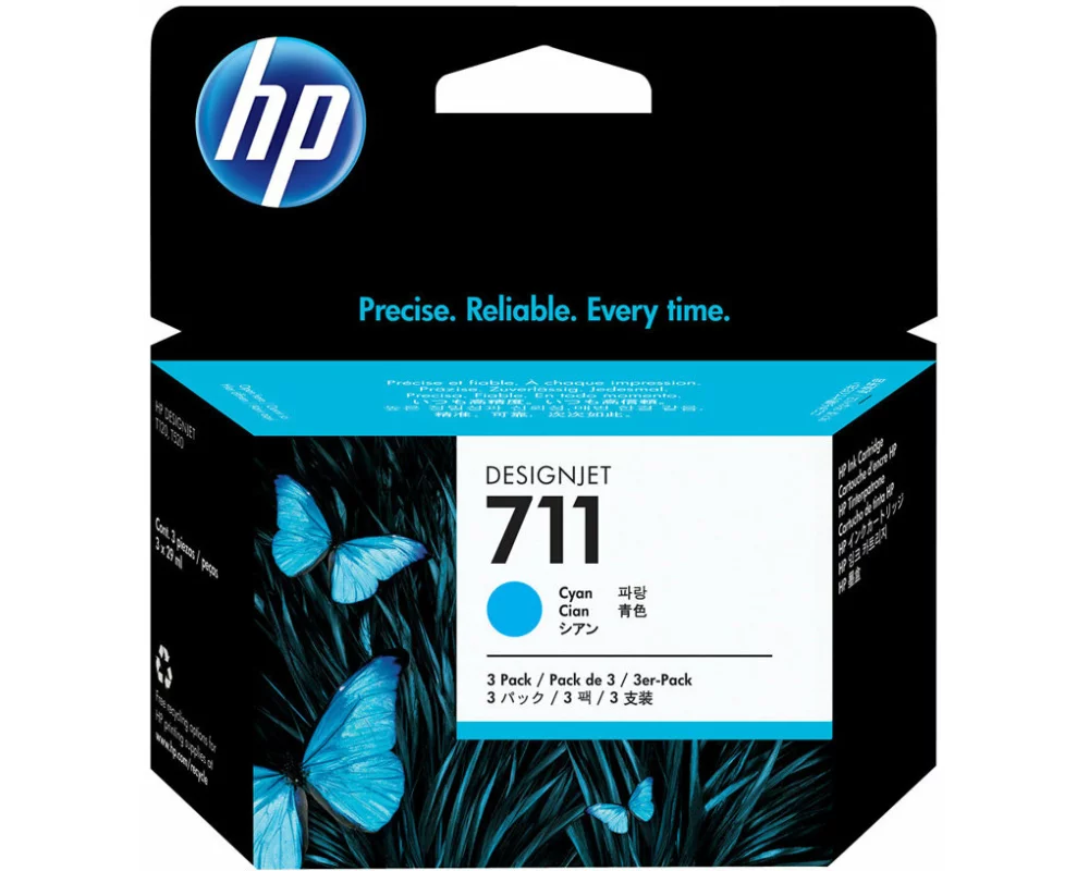 HP Tinte Nr. 711 (CZ134A) Cyan