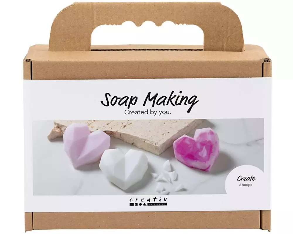 Creativ Company Bastelset - Seifenherstellung, Herzen, Pink