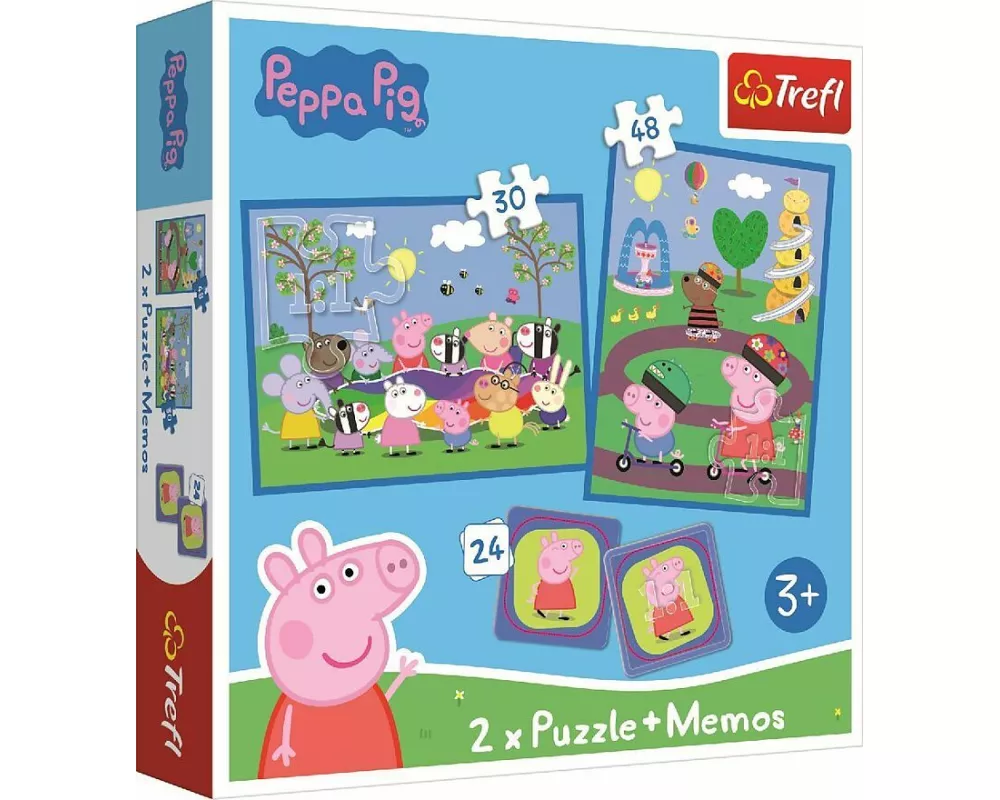 2 in 1 Puzzles + Memos - Peppa Pig