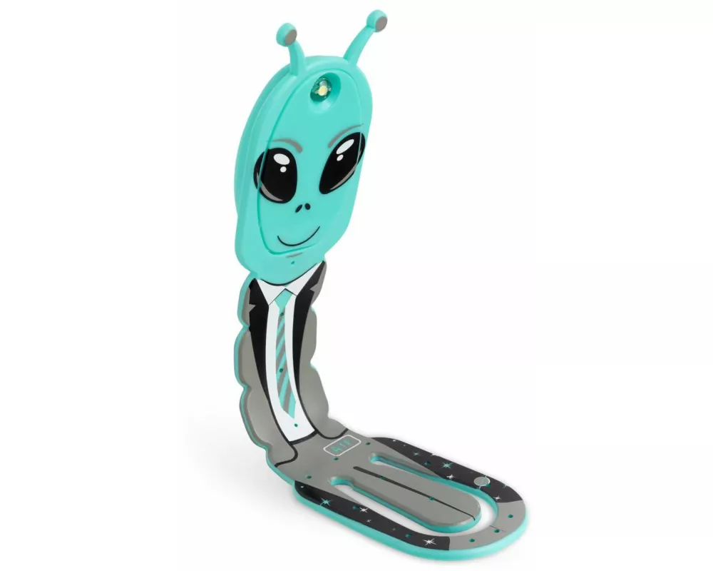 Flexilight Pals Leselicht (Aliens) - blau - 2 in 1 Leselampe & Lesezeichen - LED Leselicht - Geschenk für Leser, Buchliebhaber - Deutsche Ausgabe
