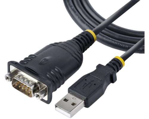 StarTech.com 3ft (1m) USB to Serial Cable, DB9 Male RS232 to USB Converter, USB to Serial Adapter, COM Port Adapter with Prolific IC
