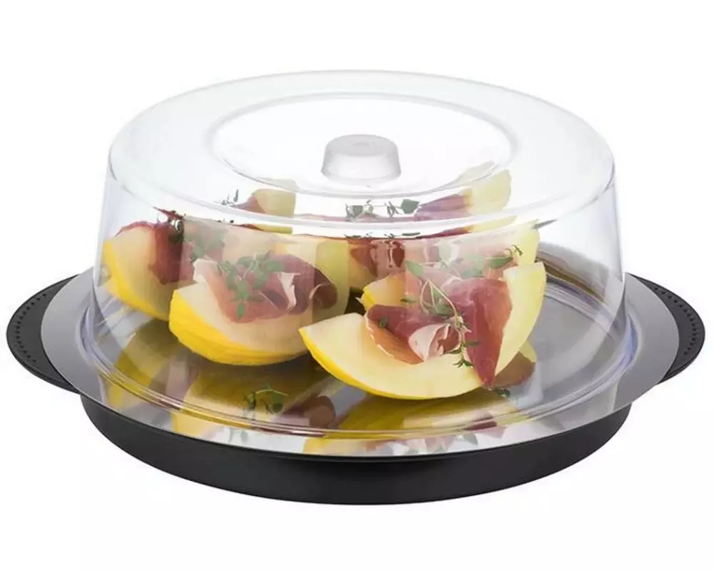 APS Thermo Tablett Set 6-teilig, Transparent/Schwarz
