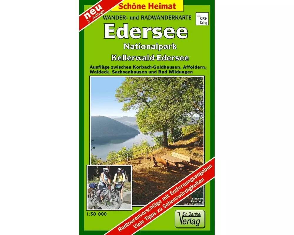 Wander- und Radwanderkarte Edersee, Nationalpark Kellerwald-Edersee