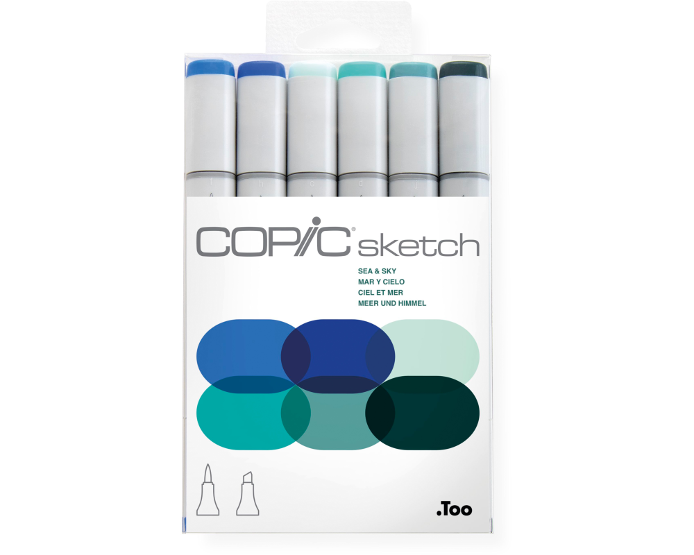 COPIC Marker Sketch 21075664 Set Sea & Sky, 6 Stück