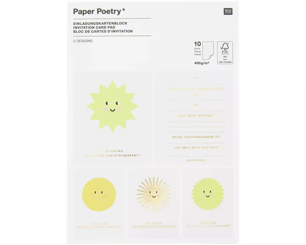 Einladungskarten Happy Birthday, FSC MIX