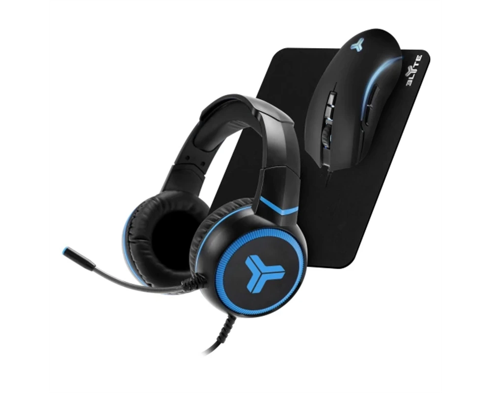 T'nB ELYTE Gamer Starterpack 3 in 1 Mousepad, Gaming Mouse, Gaming Headset