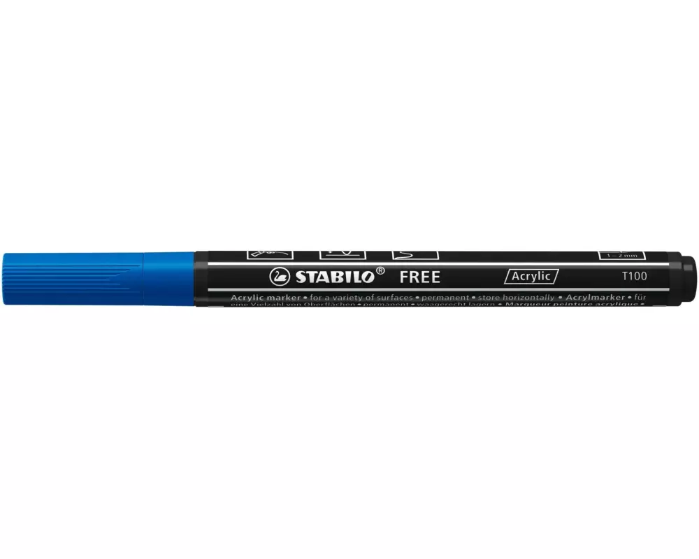 STABILO Acrylmarker Free Acrylic T100 Dunkelblau