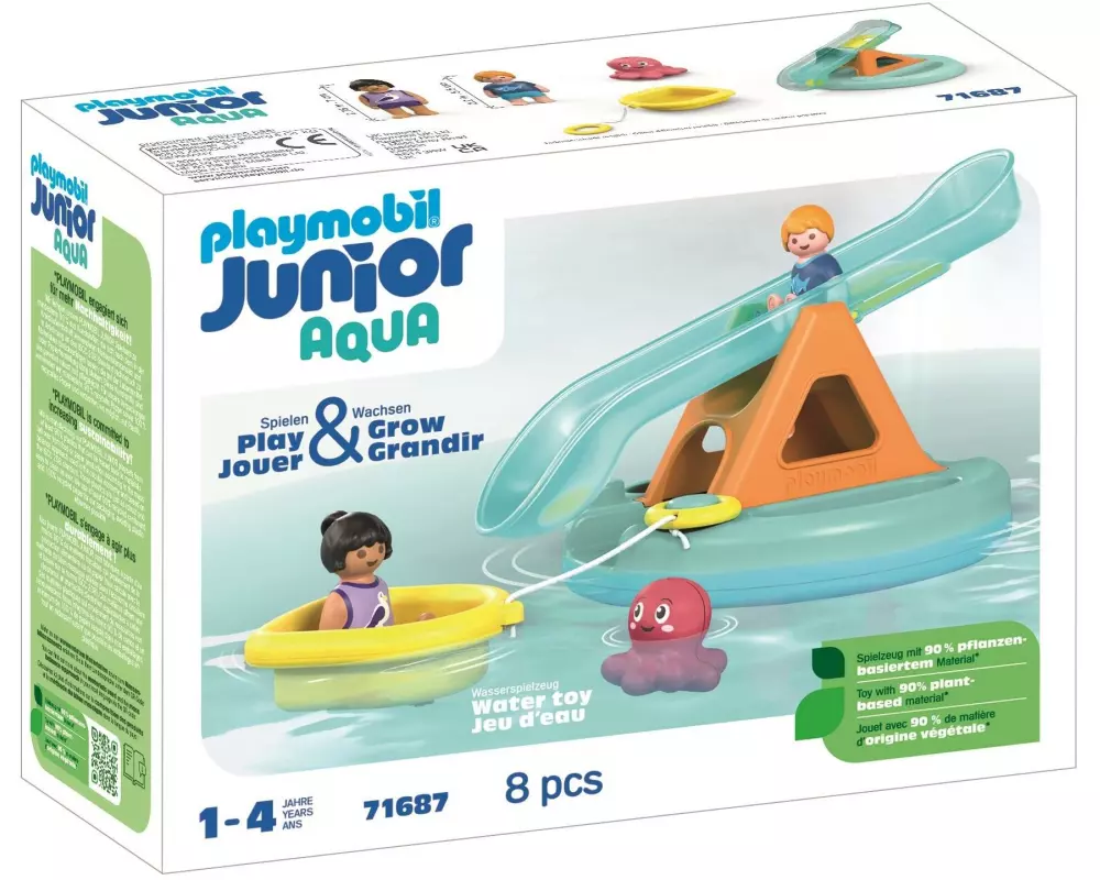 Playmobil Junior AQUA: Badeinsel mit Wasserrutsche 71687